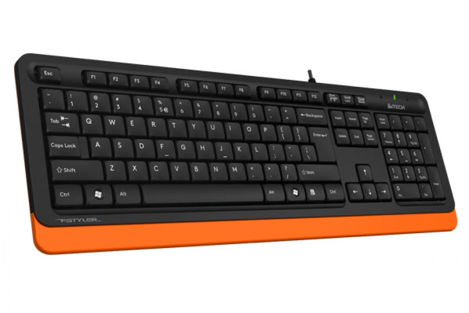 Imagine Tastatura A4Tech Fstyler USB Negru/Orange, FK10 Orange